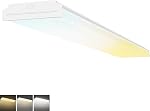 FaithSail Dimmable 4FT LED Lumière d'enroulement, 4 Pied LED Fixture de lumière avec 3 Watt/3 Lumen/3 CCT, 30W/40W/50W, 3500lm/4500lm/5500lm, 3000K/4000K/5000K, Lumière de cuisine de 48'', paquet de 1
