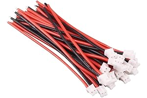 JST PH 2.0 Micro Electrical Male Connector Plug with 22 AWG 10 Cm Silicone Wire