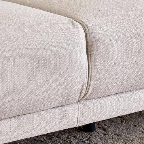 Image of Home Centre | Halifax | Fabric|Solid Wood | 3 Seater Sofas | Beige | 1 Year Warranty