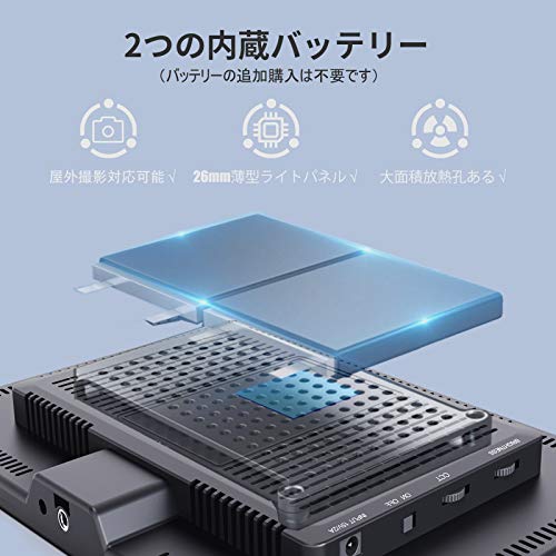 SAMTIAN LEDビデオライト SL-192 2パック の商品画像 3
