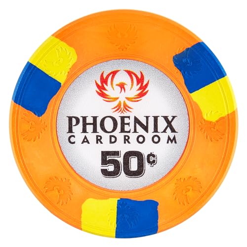 Jetons de poker en argile véritable Brybelly Phoenix pour une table de casino haut de gamme