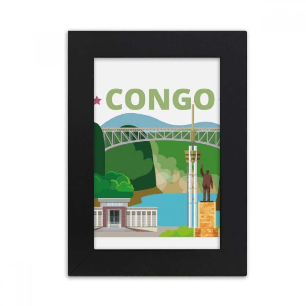 Cadre photo noir d'art Congo haut de gamme pour décoration de bureau