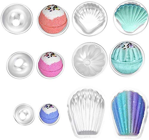 Bomba De Baño Moldes De Baño DIY para Hacer Bombas De Baño, Jabones y Artesanías Hechas a Mano, Herramientas de Molde de Vieira del hemisferio para Pastel de jabones Hechos a Mano Cover