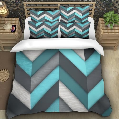 Parure lit microfibre super douce 135x200 housse fermeture éclair 3D
