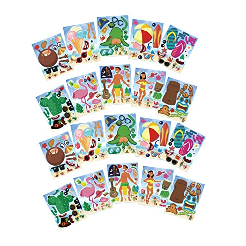 KONTONTY Hawaii Party Aufkleber, 20 Blatt