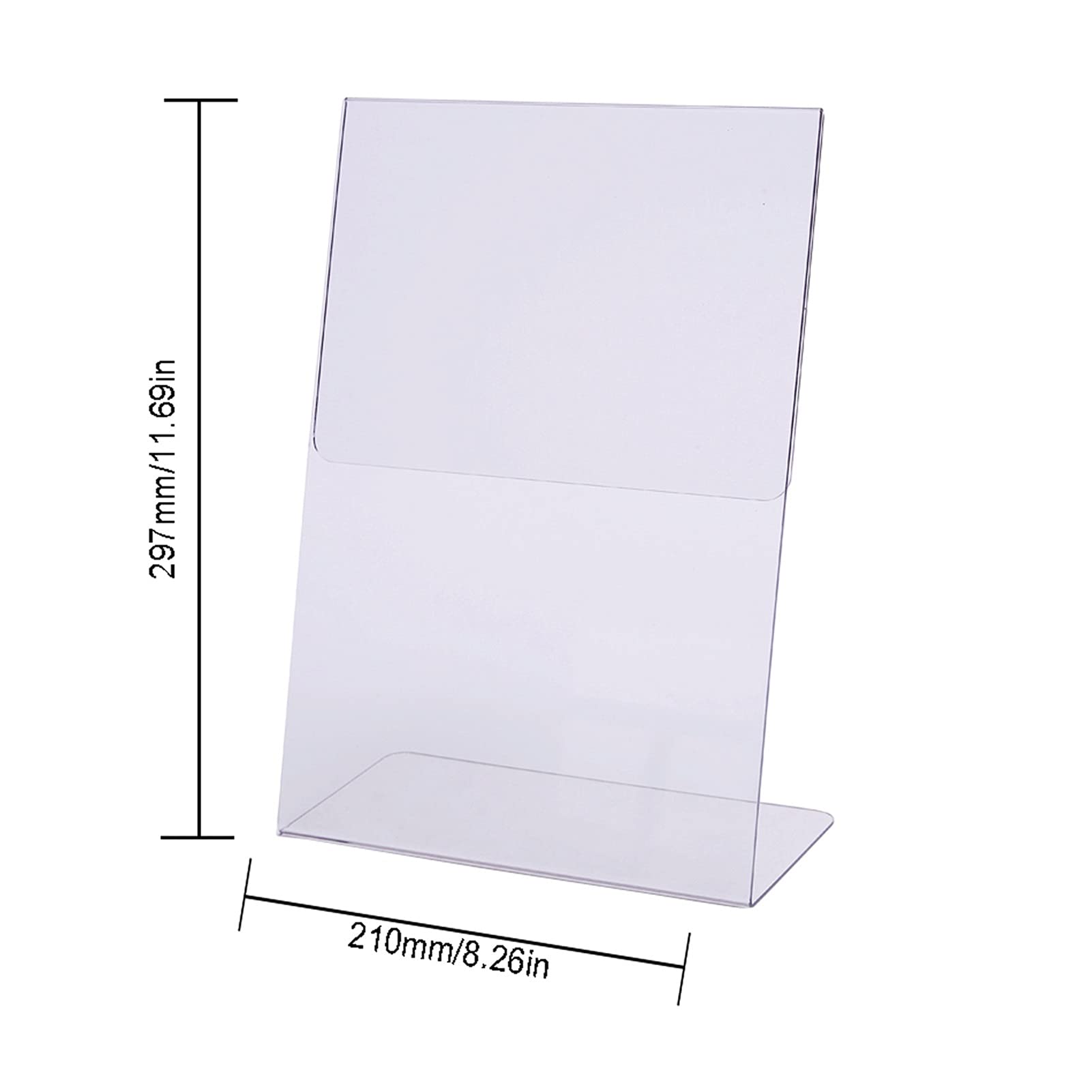 QINGGANGLING999 Restaurantes Soporte de Pantalla Soporte de Signo acrílico Inclinado, 8,5 x 11 Pulgadas Marcos de anuncios Catering, Tienda Eventos de conferencias (10 PCS) Soporte de Cartel