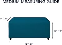 Vista 104 de PureFit Funda otomana rectangular de ajuste suave superelástica, para taburete de pies y muebles de almacenamiento plegables para sala de estar