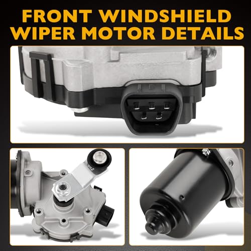 Image of Front Windshield Wiper Motor Compatible with 2002-2006 Toyota Camry, 01-05 RAV4, 04-10 Sienna, 99-08 Solara, Lexus RX330, RX350, ES300, ES330, IS300, Scion xB Replace 85110-06030 85110-33220