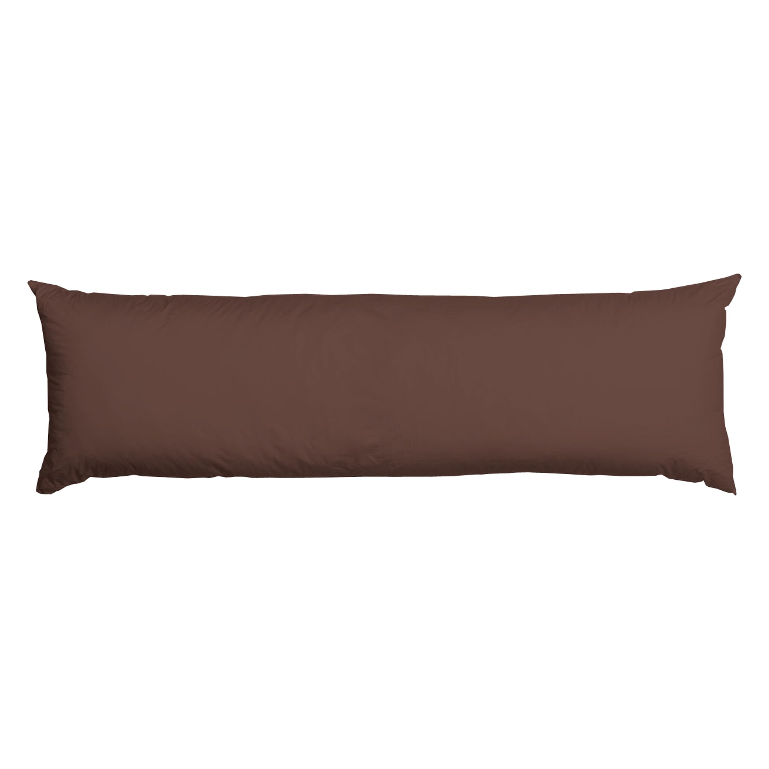 AmigoZone Bolster Pillow (Super King 6FT)- Hollowfiber Filled Body Pillow, Long Pillow for Maternity Support, Side Sleeper With Free Pillow Case (Chocolate, Super King 6FT (72"))