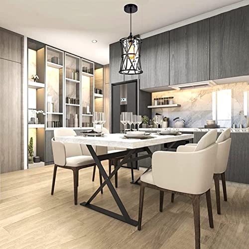 Yoposeo Glass Pendant Light Fixtures For Kitchen Island, Black Hanging Ceiling Light Fixture Dining Room,Hallway, Bedroom, Outdoor Pendant Light For Front Porch, Gazebo #TOP5