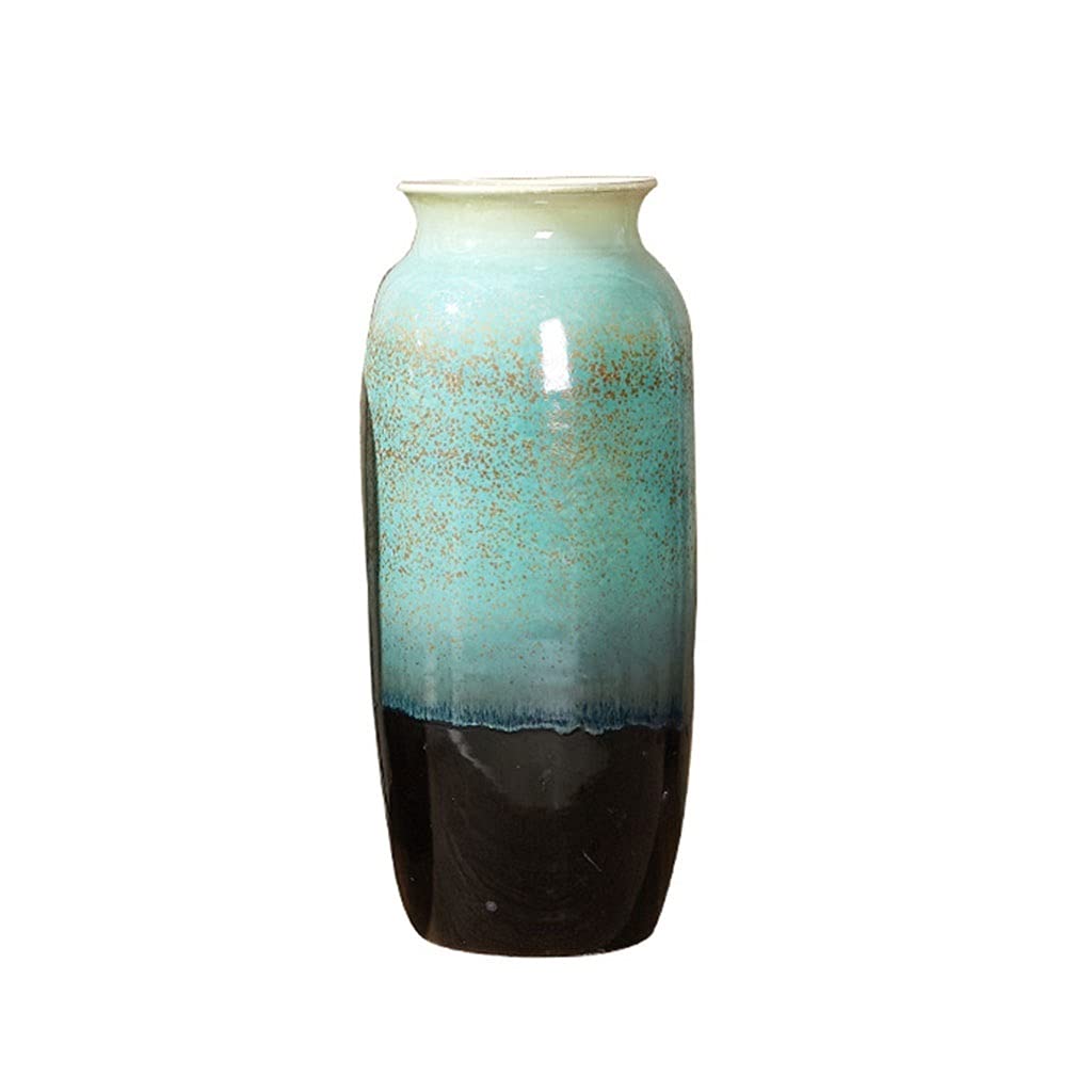 asdchZen Flower Vase Table Flowers Vase 16.53 Inch Retro Gradient Ceramic Large Vase Home Restaurant Coffee Table Office Desktop Decorative Vase Can Be Hydroponic Decorative Vases For,B
