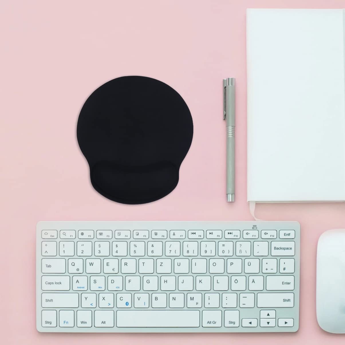 LALAFINA 2sätze Ergonomisches Teiliges Set Aus Memory Handgelenkauflage Und Mauspad Komfortable Unterstützung Für Tastatur Und Für Büro Und Gaming Schwarz