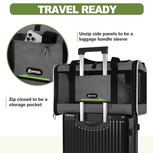 Cat Carrier 18x11x11 Top Load Soft Pet Travel Bag Over 15 lbs, Collapsible Small Dog Puppy Crate 10 Pounds, Small Animal Rabbit Kennel Carrying Case, Kitten Mesh Cage Medium Cat Under 25 Grey - Image 6