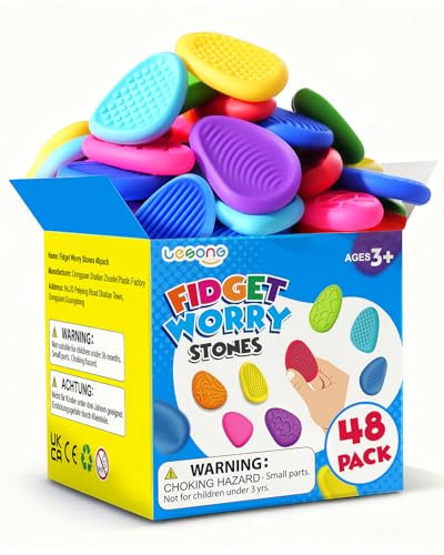 Fidget Stone 48-Pack Sensory Worry Stones
