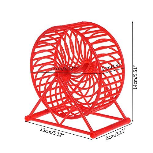 13cm Jumbo Running Cum Jogging Cum Exercise Wheel for Hamster/Dwarf/Gerbil/Mice/Mouse (Red)