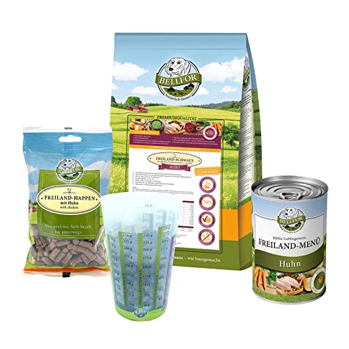 Bellfor Dackel Futter Set, ohne Getreide, glutenfrei, Ohne synthetische Farb-, Aroma- und Konservierungsstoffe 3,11 kg