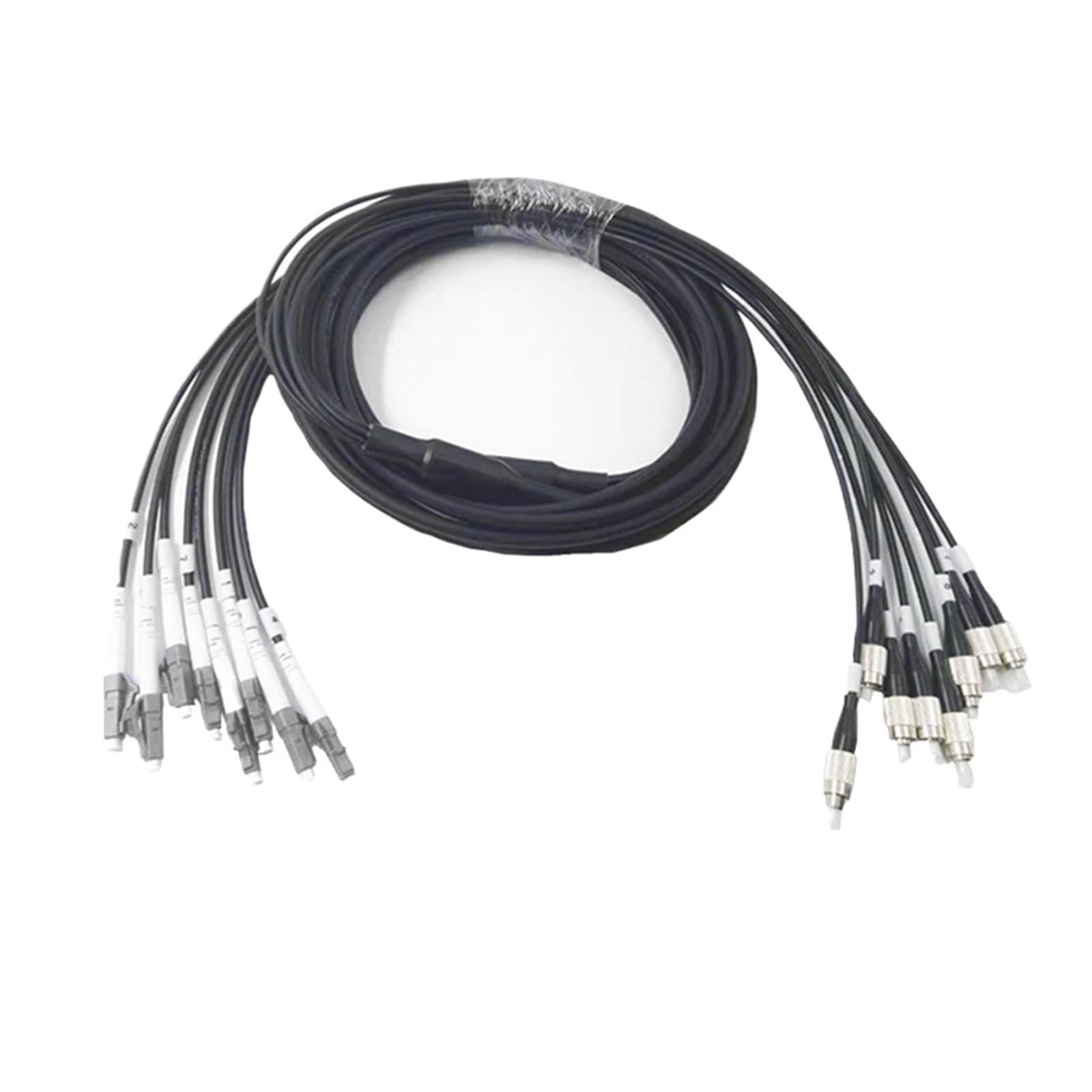 Câble de raccordement à fibre optique blindé, 1 à 50 m, multimode 8 fils, adapté pour une utilisation en extérieur