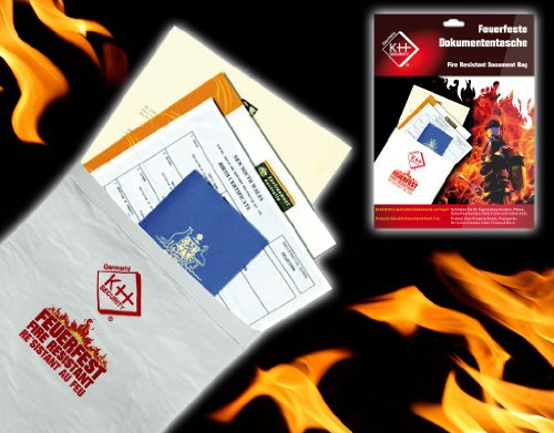 Preisvergleich Produktbild kh security Feuerfeste Dokumententasche, weiß, 290148