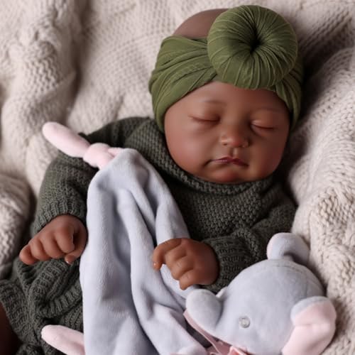 Set de Muñeca Negra Realista 20 Pulgadas con Accesorios miniatura 5