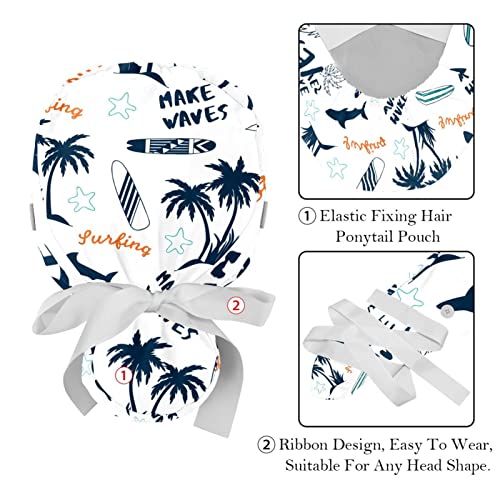 Chapeaux bouffants JDEZ avec requins en skateboard pour un ajustement sur mesure - 4