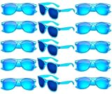 Fsmiling Blue Sunglasses Bulk Adult Party Sunglasses 80s Sunglasses Shades for Men Women Party Favors-15Pack,UV Protection