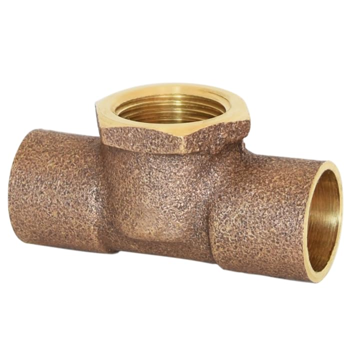 Tee de latón Legend Valve elimina fugas en uniones de cobre y roscas hembra NPT
