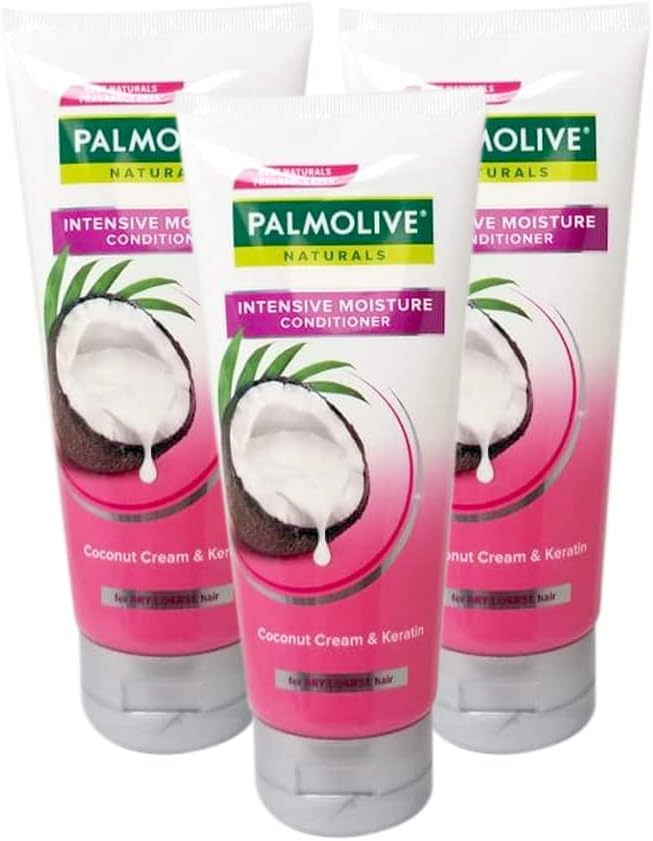 Lot of 3 Palmolive Naturals Conditioner Intensive Moisture for Dry Coarse Hair 180ml