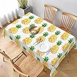 Pineapple Tablecloth Table Cover Washable Tabletop for Kitchen Dinning Decoration Rectangle 60x90inc