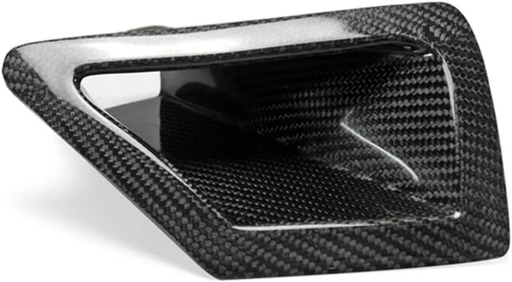 Compatible with Nissan 370Z Z34 2009-2020 Front Bumper Side Air Vent Duct Intake Cover Carbon Fiber Car Engine Bonnet Hood Scoop Outlet Trim(2PCS-Type A)