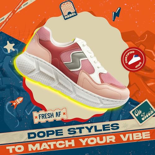 Image of SOLETHREADS Truffle Women Sneaker|Soft Cushioned Insole|Chunky Sole|Lightweight|Comfortable|Stylish|Outdoor|Indoor Party|Anti-Skid|Dynamic Feet Support|Arch Support|Regular Wear|Casual Shoes|Everyday