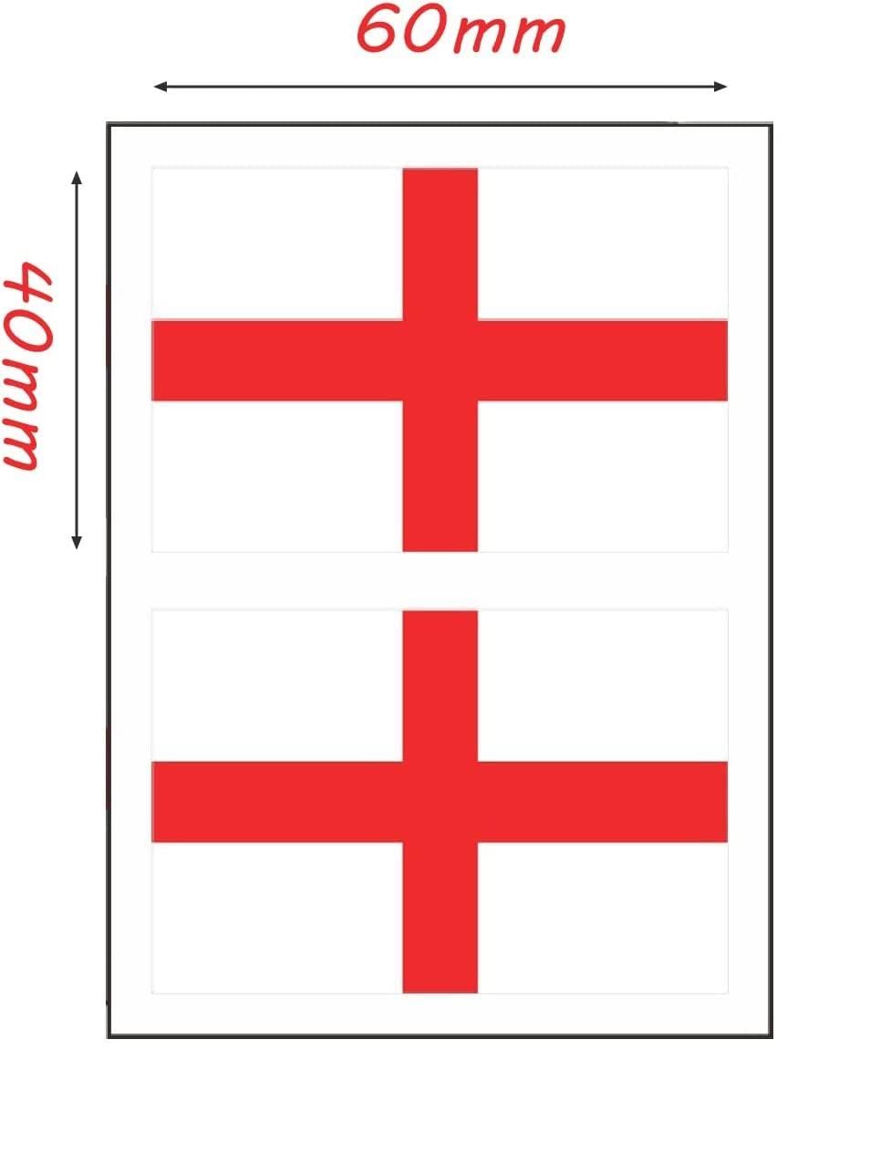 Adesivo Inghilterra Croce Di San Giorgio Bandiera Inglese Adesivi 2+4 Adesivo Inghilterra Croce Di San Giorgio Bandiera Inglese Adesivi 2+4