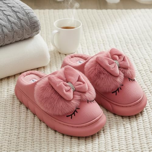 Image of VRITRAZ Women's Comfort Slip On Closed Toe Warm Winter with Cute Design print House Clog Indoor Slipper