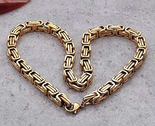 Chaine byzantine fine en acier inoxydable durable - 5