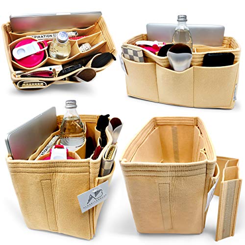AlgorithmBags design for LV Neverfull NF GM Luxury Purse Organizer Insert Shaper Liner Divider, Tan