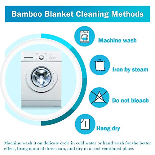 DANGTOP Twin Size Cooling Blankets, 100% Bamboo Blanket for All-Season, Ultra-Cool Lightweight Blanket, Cooling Blanket Absorbs Body Heat to Keep Cool on Warm Night (59X79 inches, Yellow) - Thumbnail 5
