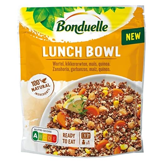 BONDUELLE lunch bowl de garbanzos, zanahoria, maíz y quinoa bolsa 250 gr