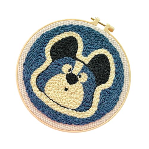 Kit sottobicchiere con aghi per punzonatura, kit da cucito per punzonatura - Tappetino trapuntato Dog Coaster | Kit di sottobicchieri per opere d'arte fatti a mano, Kit sottobicchieri con punzone fi