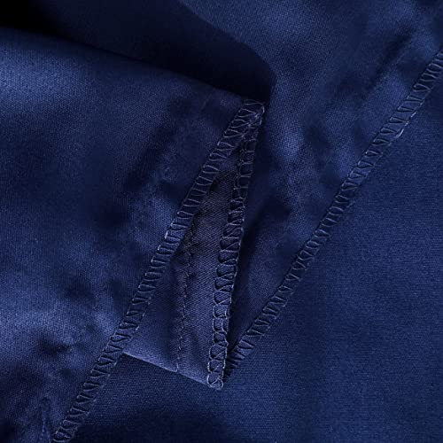 Image of NTBAY Queen Duvet Cover Set, 1 Duvet Cover and 2 Pillow Shams, Soft Brushed Microfiber Comforter Cover with Zipper Closure, Navy Blue