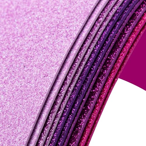 10 Pack Glitter Foam Sheets Craft 8 x 12 inch (Purple)