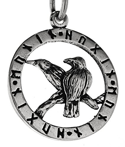 Kiss of Leather Colgante de cuervo de plata de ley 925 n.º 329