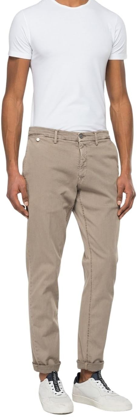 Replay Men's 020 Sand. Benni Hyperchino Regular Fit Chino Jeans Colour X-Lite, 32 W/32 L