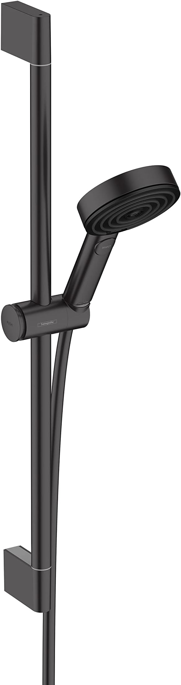Pulsify S 12-inch 1-Spray Handshower with Slide Bar and Hose PowderRain, IntenseRain, Pulsating Massage in Matte Black, 24162671