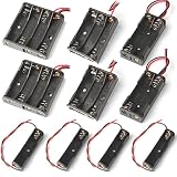 AA Batterie Halter Mit Leads 18650 Batteriehalter AA Batteriehalter Set Batterie Aufbewahrung Box Mit Draht Leitungen Für Spielzeug,Haushaltsgeräte,DIY,Mit Kabel,Einfacher Anschluss (1/2/3/4 Slot)