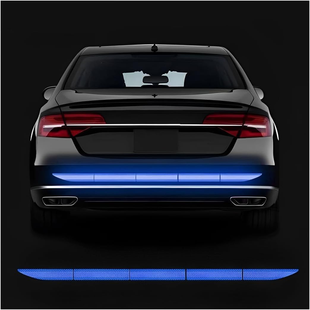 QDFGNKBAI Car trunk sticker for MG ZS 2001-2005,Reflective Stripe Night Visibility Reflective Decal Reflective Safety Warning Stripe,A/Bl-ue