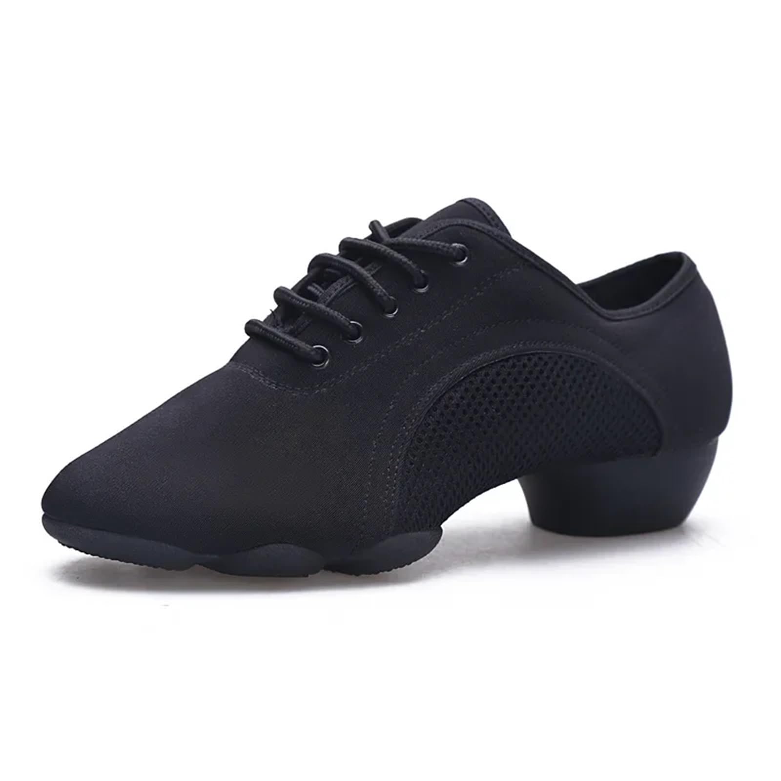 Zapatillas de baile latino para hombre Zapatos de tacón bajo for hombres y mujeres adultos, zapatos de baile latino con forma de cuerpo, zapatos de baile cuadrado de calle Cha-Cha, zapatillas respirab