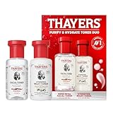 Thayers Purify & Hydrate Skin Care Set, Includes Rose Petal Facial Toner to Reduce Pores and Hydrating Milky Toner for 48H Hydration, 1 Skin Care Kit
