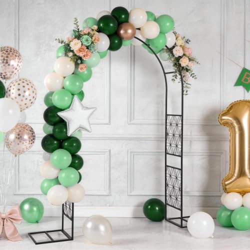 Bonnlo Arche de Jardin pour Rosier Treillis, Arche en Fer pour Plantes Grimpantes et Rosiers, Tonelle Jardin pour Mariages, Fêtes et Décorations Extérieures 230 x 220 x40cm,Style Boho