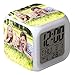 Personnalisé 7 Couleurs LED changeant réveil numérique personnalisé LED Nuit Brillant Cube LCD Horloge Bureau thermomètre veilleuse Cadeaux d'anniversaire décor à la Maison
