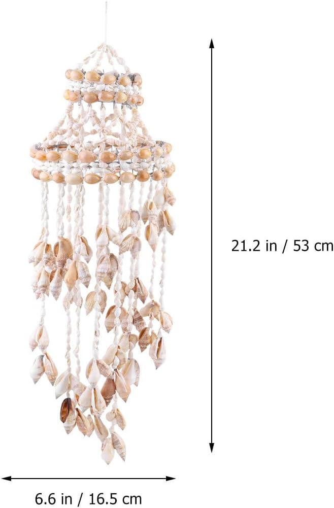 Conch Sea Shell Wind Chime Hanging Ornament Wall Decoration Creative Hanging Pendant Stylish Hanging Ornament Hanging Decor for Home Living Room (Random Style)