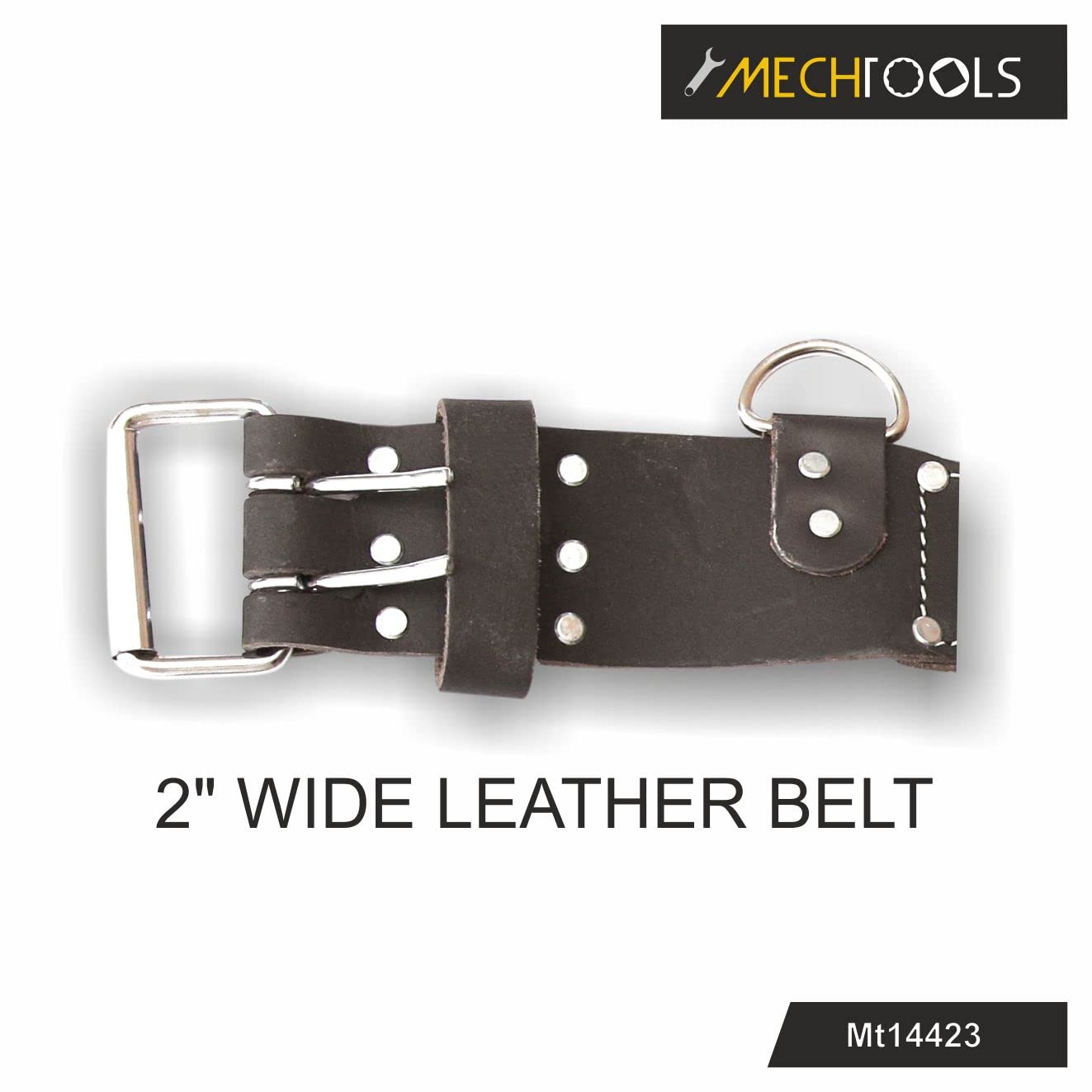 Mechtools Tablier de charpentier avec poches extra larges en cuir tanné à l'huile